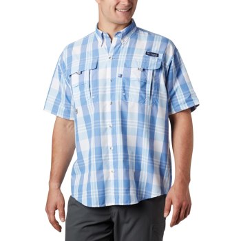 Columbia Muške Košulje - PFG Super Bahama Short Sleeve Plave Visebojne | ZOIA-50832